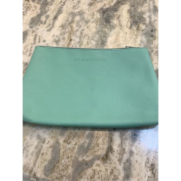 Origami Owl Black Baseball Cap and Turquoise Accessory Makeup Bag - Picture 4 of 8